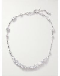Completedworks - Rhodium-Plated Cubic Zirconia Necklace - Lyst