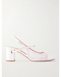 Jennifer Chamandi - Mattia 65 Satin-Trimmed Lace Pumps - Lyst