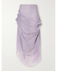 PAULINE DUJANCOURT - Najia Silk-Blend Chiffon Midi Skirt - Lyst