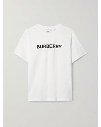 Burberry - Printed Cotton-Jersey T-Shirt - Lyst