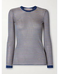 Valentino Garavani - Ribbed Striped Silk Sweater - Lyst
