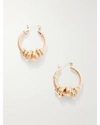 Laura Lombardi - Radda-Toned Bead-Embellished Hoop Earrings - Lyst