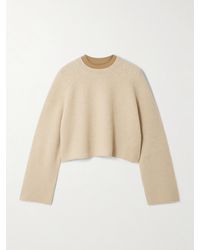 Max Mara - Funale Verkürzter Pullover Aus Einer Gerippten Woll-Kaschmirmischung - Lyst