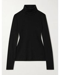 Flore Flore - Dinah Ribbed Organic Cotton-Jersey Turtleneck Top - Lyst