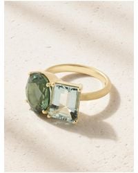 Irene Neuwirth - Gemmy Gem 18-Karat, Tourmaline And Aquamarine Ring - Lyst