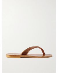 K. Jacques - Torino Lizard-Effect Leather Sandals - Lyst