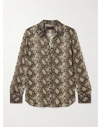 Nili Lotan - Gaia Snake-Print Silk Crepe De Chine Shirt - Lyst