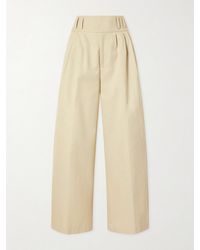 Altuzarra - Wilson Pleated Wide-Leg Cotton Pants - Lyst