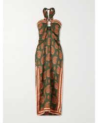 Johanna Ortiz - Desert Heart Embellished Printed Cut-Out Linen Maxi Dress - Lyst