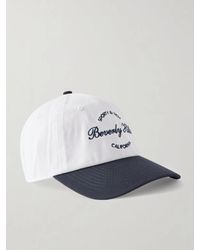 Sporty & Rich - Beverly Script Embroidered Cotton-Twill Baseball Cap - Lyst