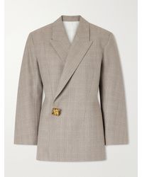 Bottega Veneta - Prince Of Wales Wool Blazer - Lyst