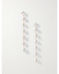 Completedworks - Recycled Vermeil, Cubic Zirconia And Pearl Earrings - Lyst