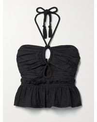 Ulla Johnson - Haut Dos Nu Raccourci En Popeline De Coton À Plis Nervures Adaleigh - Lyst