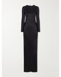 Co. - Backless Paneled Satin Maxi Dress - Lyst