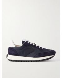 Gianvito Rossi - Gravel Suede, Leather And Shell Sneakers - Lyst