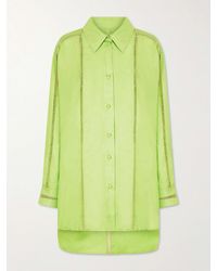 DIOTIMA - Bridgetown Embroidered Silk-Satin Shirt - Lyst
