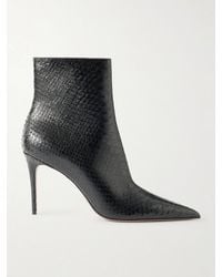 Paris Texas - Vera 85 Snake-Effect Leather Ankle Boots - Lyst