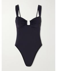 Away That Day - Cannes Embellished Gathered Swimsuit - Lyst