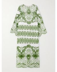 Borgo De Nor - Seraphina Scalloped Broderie Anglaise Cotton-Poplin Midi Dress - Lyst