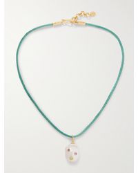 Pacharee - Jahn-Plated, Multi-Stone And Cord Necklace - Lyst