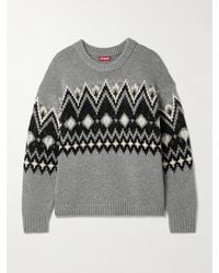 STAUD - Moritz Fair Isle Wool-Blend Sweater - Lyst