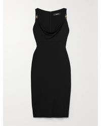Versace - Icons Embellished Draped Jersey Dress - Lyst