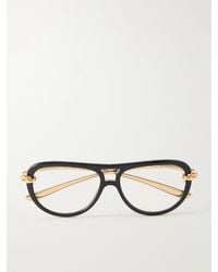 Bottega Veneta - New Knot Aviator-Style-Tone Metal And Injected Sunglasses - Lyst