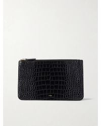 TOTEME - Threefold Croc-Effect Leather Clutch - Lyst