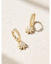 David Yurman - Petite Starburst 18-Karat Diamond Hoop Earrings - Lyst