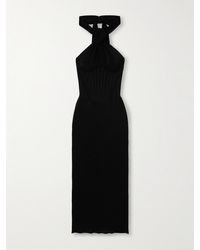 Magda Butrym - Robe Midi Dos Nu En Tulle Stretch À Appliqué - Lyst