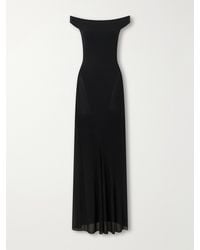 Alaïa - Off-The-Shoulder Jersey Midi Dress - Lyst