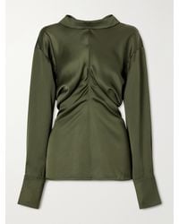 TOTEME - Slouch Draped Satin Blouse - Lyst