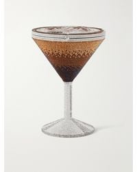 Judith Leiber - Martini Espresso Crystal-Embellished-Tone Clutch - Lyst
