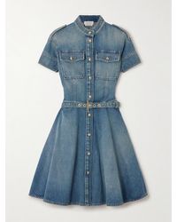 McQueen - Hemdblusenkleid Aus Denim - Lyst