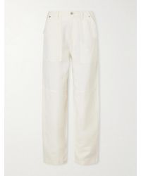 Wales Bonner - Hymn Paneled Linen-Blend Twill Wide-Leg Pants - Lyst