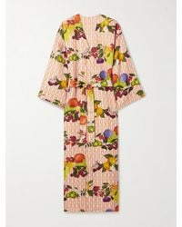 Eres - Saveur Reversible Printed Silk-Twill Robe - Lyst