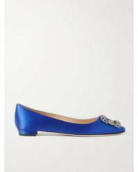 Manolo Blahnik - Hangisiflat Denim - Lyst