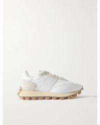 Tod's - Suede And Leather-Trimmed Shell Sneakers - Lyst