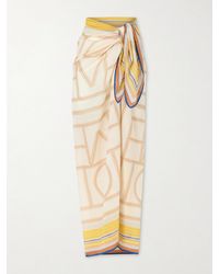 TOTEME - Printed Cotton And Lyocell-Blend Scarf - Lyst