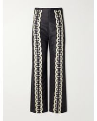 Kallmeyer - Nadja Embellished Silk Satin Straight-Leg Pants - Lyst