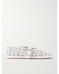 Alaïa - Vienne Leather Ballet Flats - Lyst