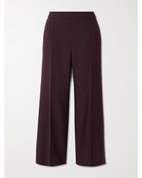 Chloé - Wool-Crepe Straight-Leg Pants - Lyst