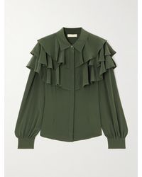 Ulla Johnson - Liliana Ruffled Silk Blouse - Lyst