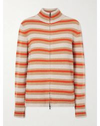 The Elder Statesman - Hallie Striped Cashmere Cardigan - Lyst