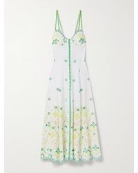 Charo Ruiz - Mutti Maxikleid Aus Einer Baumwollmischung Mit Lochstickerei - Lyst