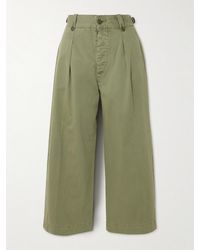 RRL - Kyle Pleated Herringone Cotton Wide-Leg Pants - Lyst