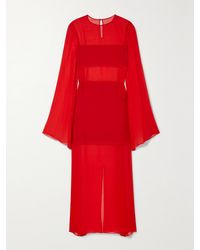 Interior - The Mia Silk-Chiffon Maxi Dress - Lyst