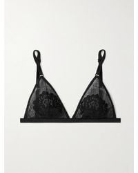 Dolce & Gabbana - Tulle And Lace Soft-Cup Triangle Bra - Lyst