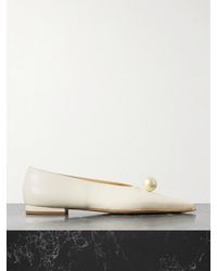 Magda Butrym - Ballerinas Mit Spitzer Kappe Aus Leder Mit Kunstperlen - Lyst