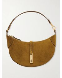 Polo Ralph Lauren - Polo Id Small Suede Shoulder Bag - Lyst